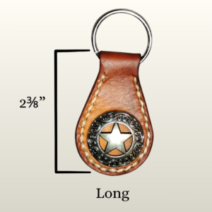 Long Round Concho Keychain