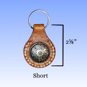 Short Round Concho Keychain